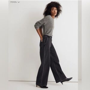 NWT Madewell Super Wide leg trouser jeans 25